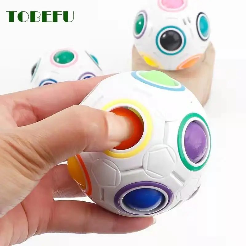 

Rainbow Ball Puzzles Antistress Cube Football Magic Cube Educational Learning Toys for Children Adult Kids Stress Reliever Toys