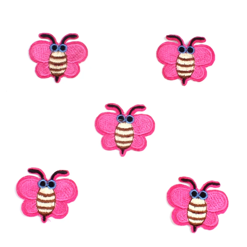 10pcs/lot Cartoon Animal Patches Iron On Embroidery Bee Appliqued Small bee Stickers Baby Kid Backpack Coat Sweater Sewing Patch