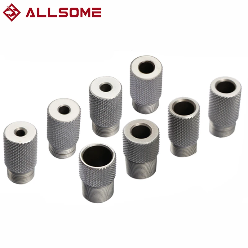 ALLOSME 5mm 4-15mm Drill sleeve Bushing M14/M18 Dowelling Jig Wood Drilling Guide Locator  Dowel Jig Kit Woodworking Accessories