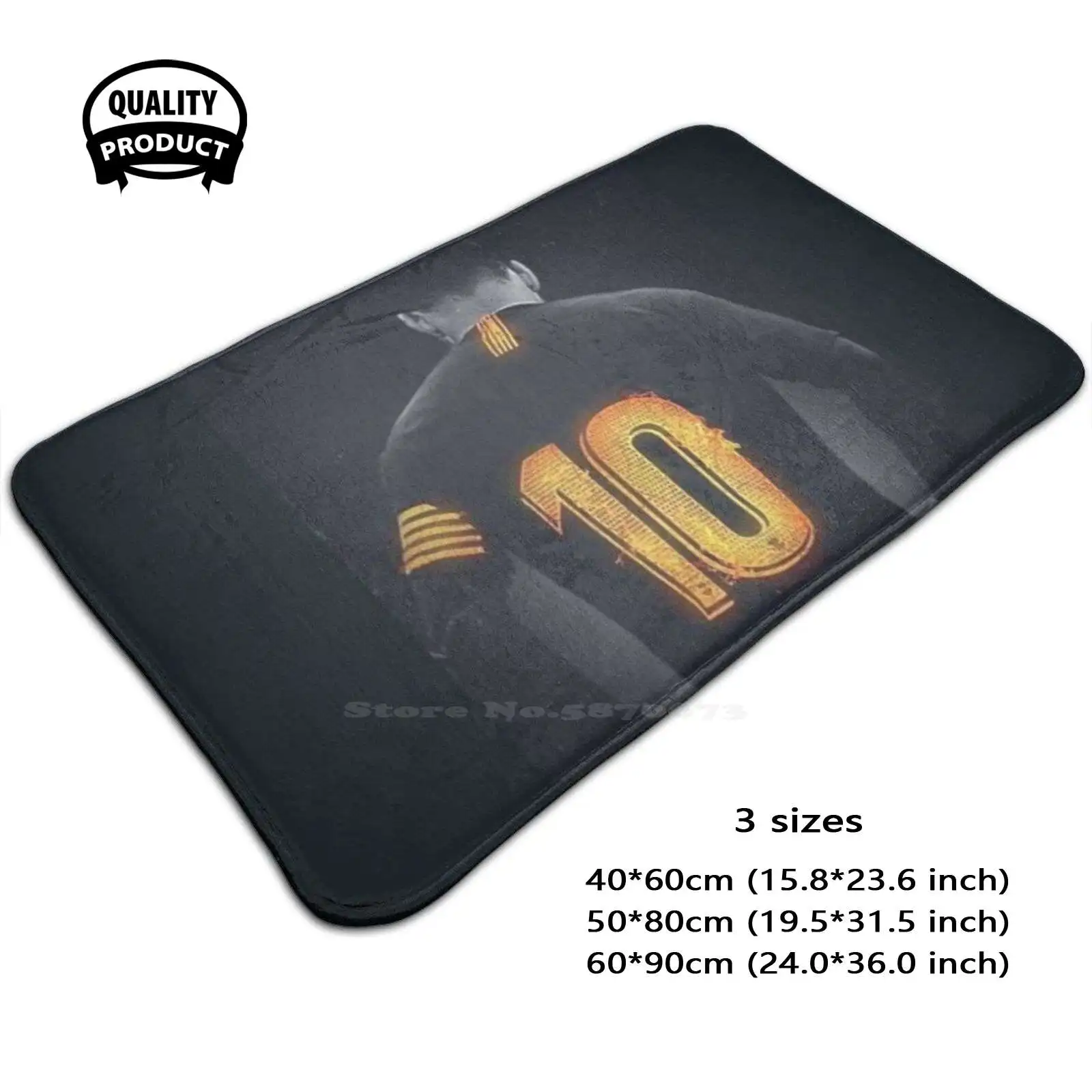 Soft Cushion Home Carpet Door Mat Car Rug Football Player Sport Character Soccer Athletic