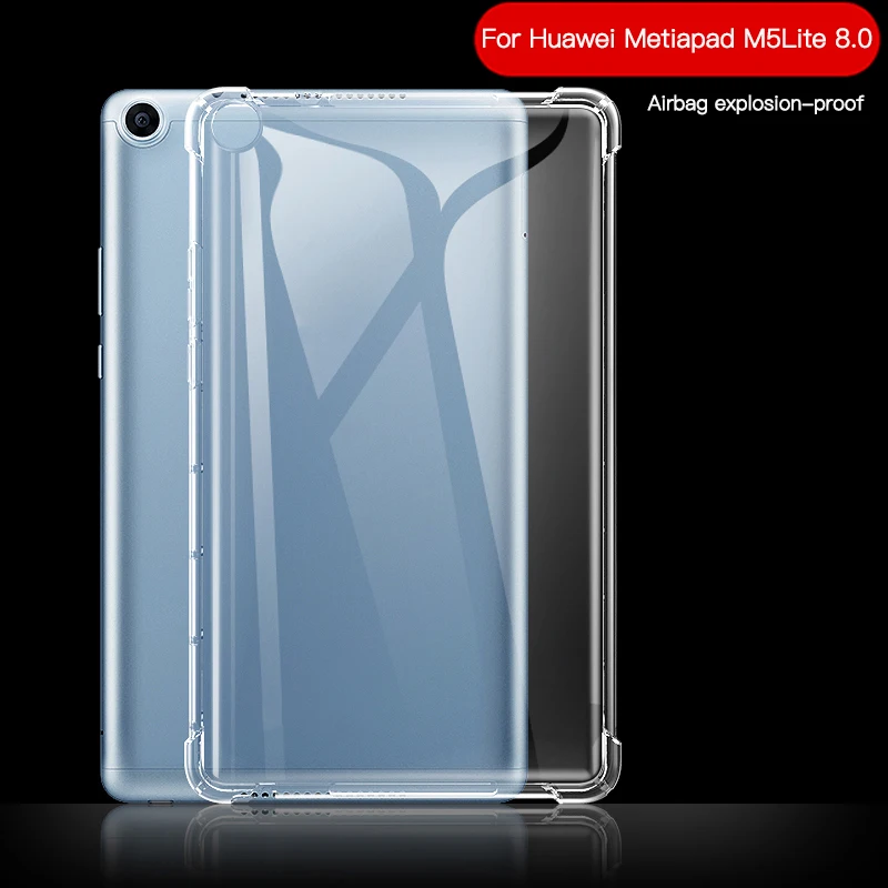 Shockproof Cover For For Huawei MediaPad M5 Lite 8.0'' JDN2-W09/AL00 m5lite 8.0 Case TPU Silicon Transparent Cover Coque Fundas