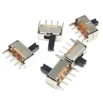10Pcs SS12D07 mini Slide Switch 3pin 2 Position 1P2T SPDT High quality toggle switch Handle:3MM/4MM/5MM