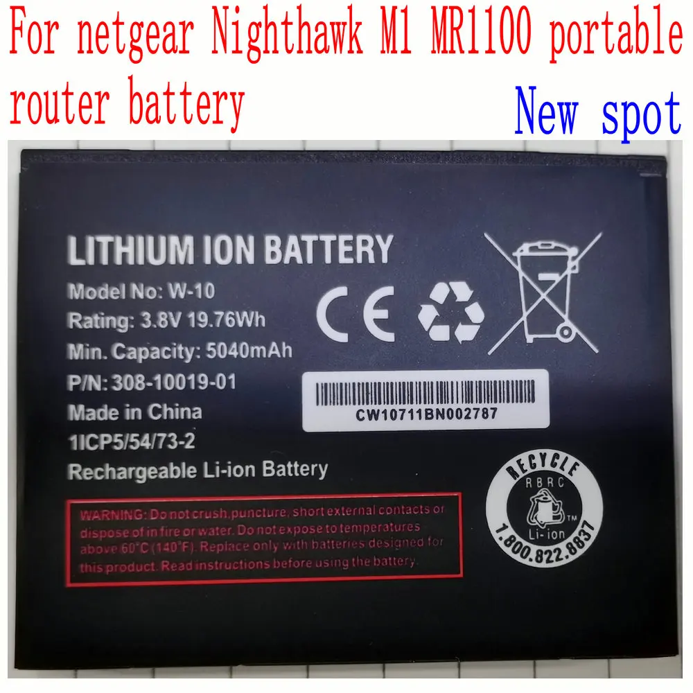 

3.8V New W-10 Battery For Netgear Nighthawk M1 MR1100 Portable Router