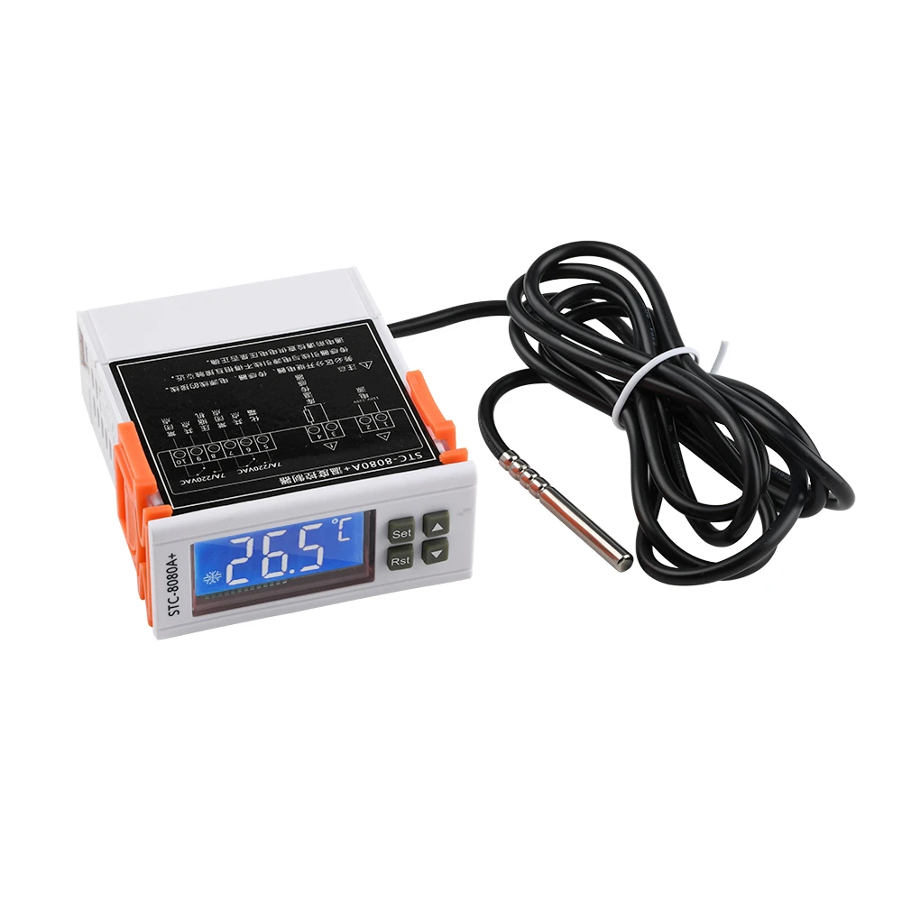 STC-8080A+ Digital Temperature Controller Refrigerator Thermostat Automatic Defrost Timer Alarm Function 12V 24V 220V