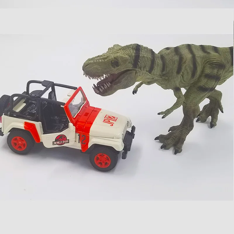 1/43 Scale Alloy Metal Diecast Jurassic Parks SUV Auto Car Model Toys For Children Kids Gifts Collection