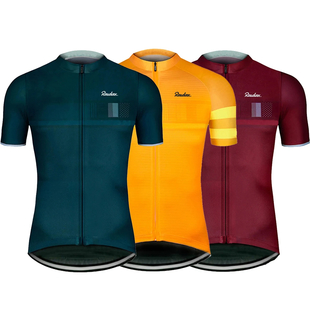 AliExpress RAUDAX Men Cycling Jersey 2025 Classic Black Cycling Racing Tops Short Sleeve Cyclist Clothes Shirt Maillot Summer Bicycle Bike Wear