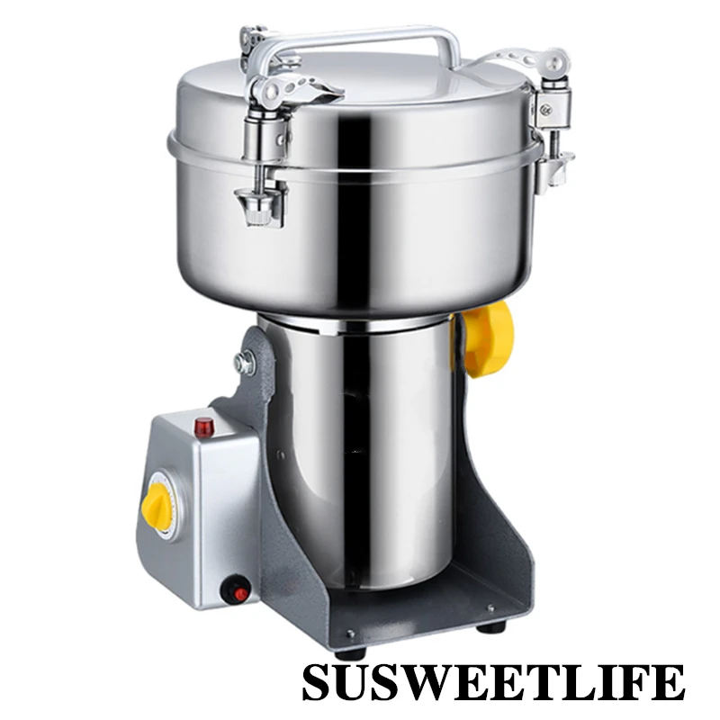 2500 grams swing stainless steel grinding machine for traditional medicine pulverizer, large scale fine powder baking machine