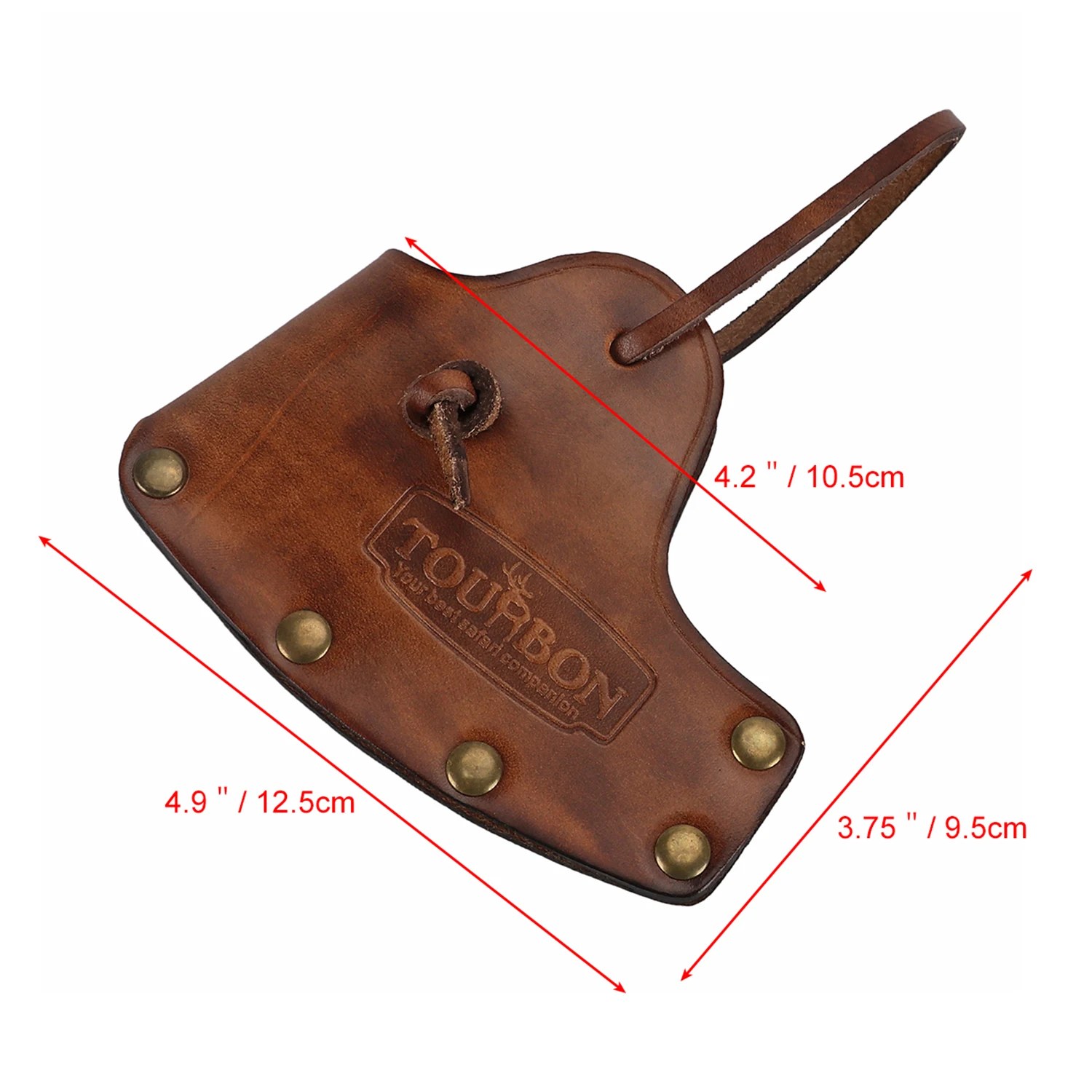 Tourbon Genuine Leather Axe Hatchet Cover Axe Blade Head Sheath Case Fit 10.5CM Blade Protector Accessories