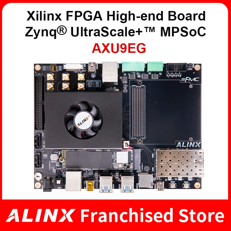 

ALINX AXU9EG: Xilinx Zynq UltraScale + MPSoC ZU9EG FPGA Board FMC HPC