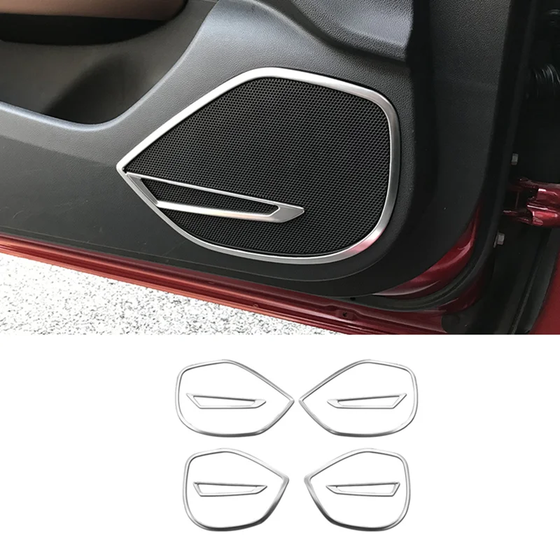 Stainless steel Car door speaker audio Horn frame cover trim car styling accessories 8 pcs For Buick Regal 2017 2018 2019