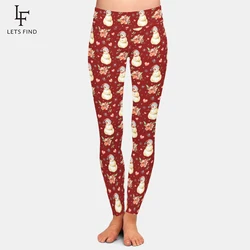 LETSFIND Autumn and Winter High Quality Elastic Women High Waist Leggings Fashion New Snowman Digital Printing Fitness Pants