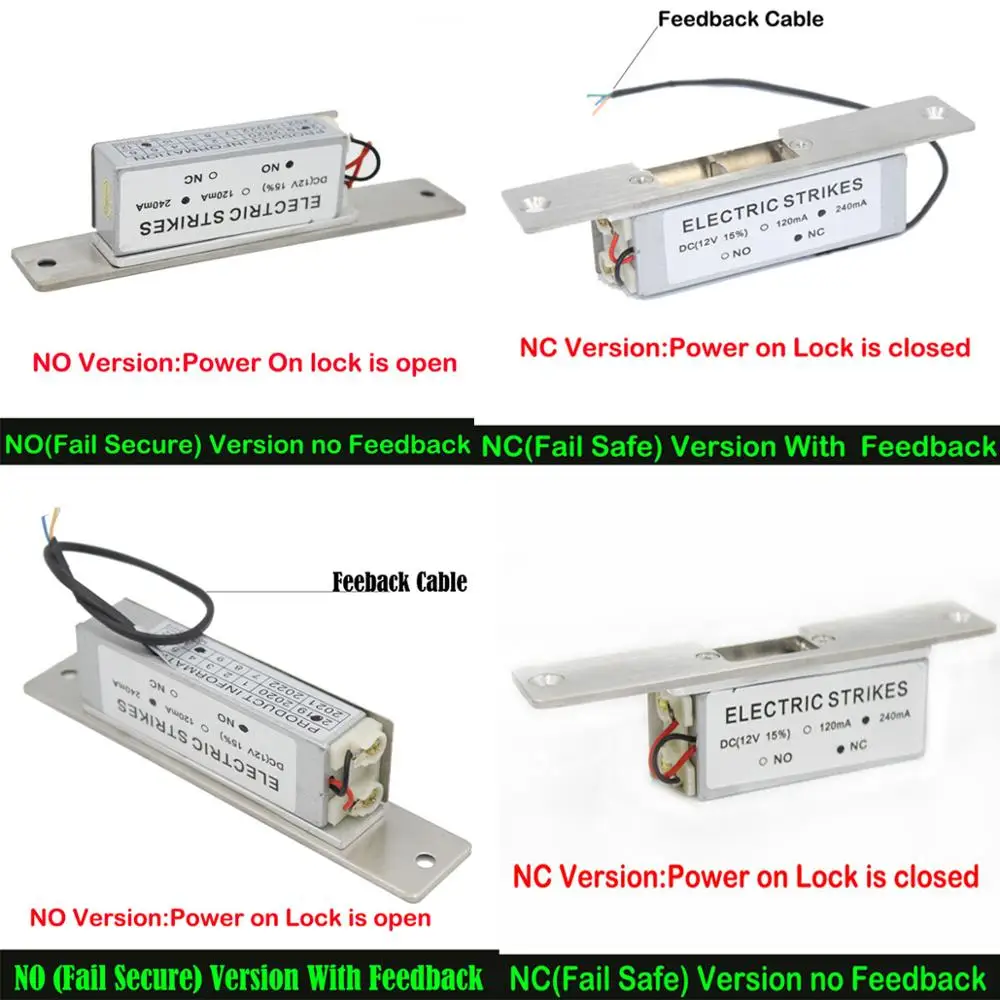 

Stainless steel DC 12V Electric Strike lock Door Lock Access Control lock Fail safe Fail secure Electric Lock