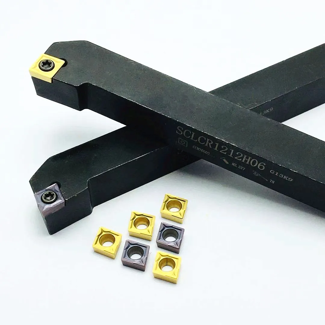 CCMT060204 inserti in metallo duro SCLCR1010H06 SCLCR1212H06 tool portautensili per tornitura esterna per utensili di alesatura CNC
