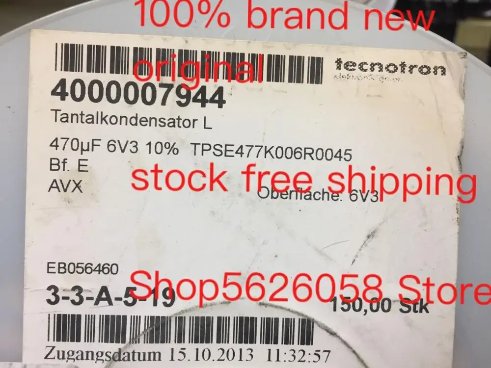 

20PCS/LOT TPSE477K006R0045 SMD 100% brand new in stock