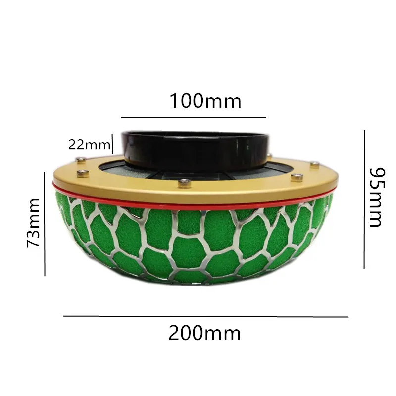 Spsld genel amaçlı yeşil sünger hava filtresi soğuk HAVA GİRİŞİ yüksek akış 60mm 80mm 100mm yüksek performanslı solunum filtresi