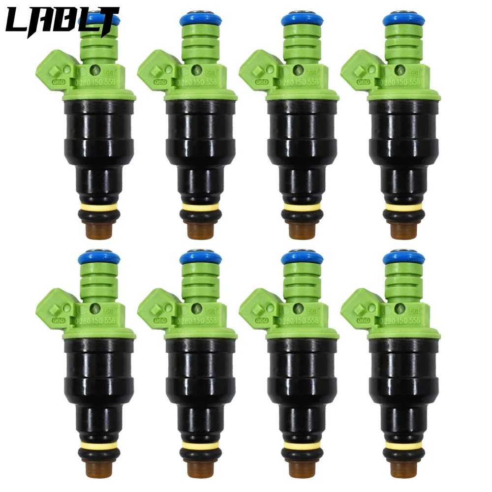 8pcs 0280150558 42lb 440cc EV1 Fuel Injectors for GM LT1 LS1 LS6 Ford Mustang SOHC DOHC