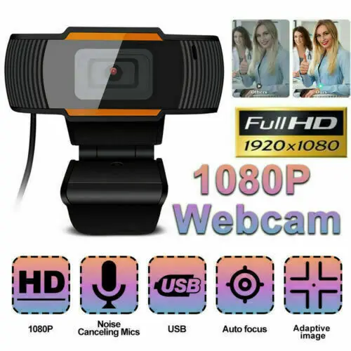 1080P HD Webcam With Microphone Auto Focusing Web Camera For PC Laptop Desktop