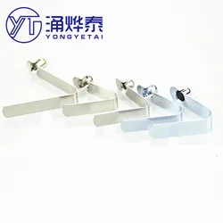 YYT 10PCS V-shaped spring buckle 7-8MM spring sheet single and double head hollow telescopic tube positioning