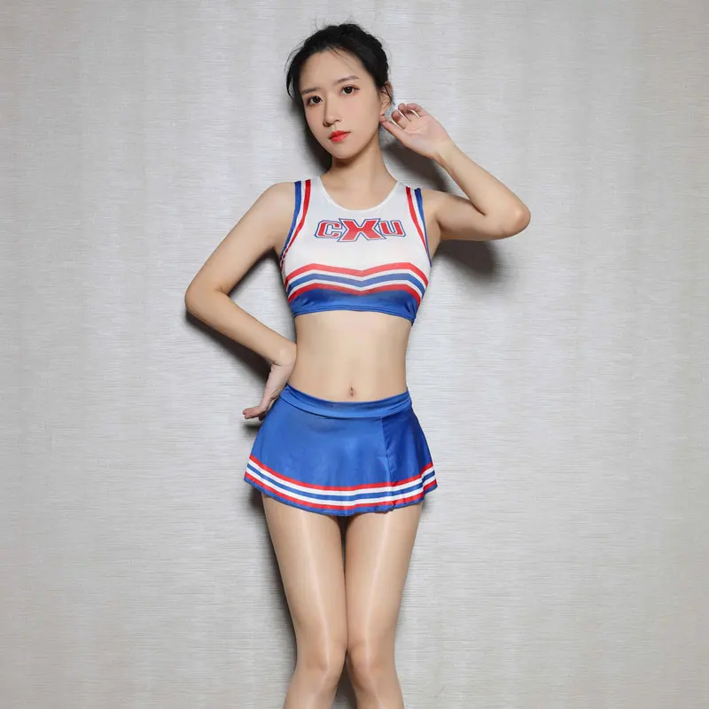 

Sexy Women Stripe A-Line Pleated Skirt Low Rise Waist Ruffled Skirt Cheerleader Uniform Cosplay Micro Mini Cut Skirt Candy Color