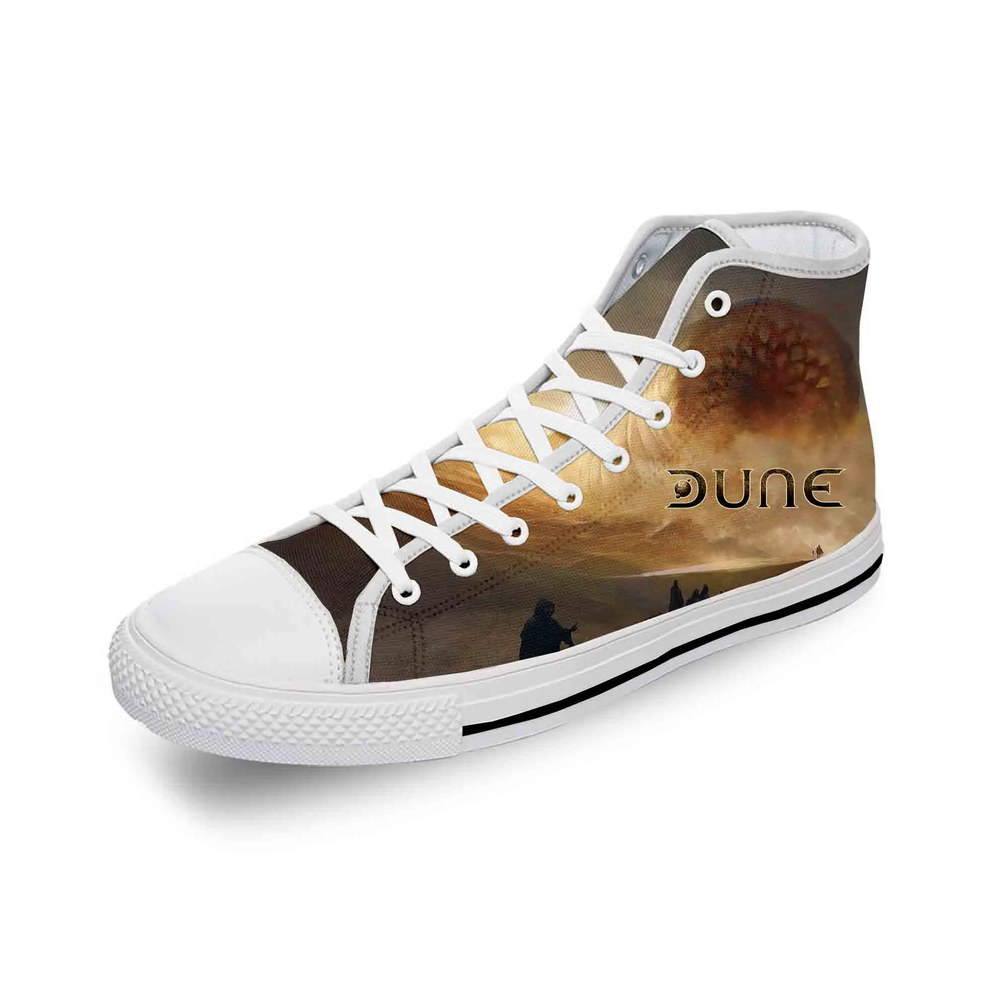 Dune Frank Herbert Science Fiction White Cloth Fashion 3D Print High Top Canvas Shoes Men Women Lightweight Breathable Sneakers