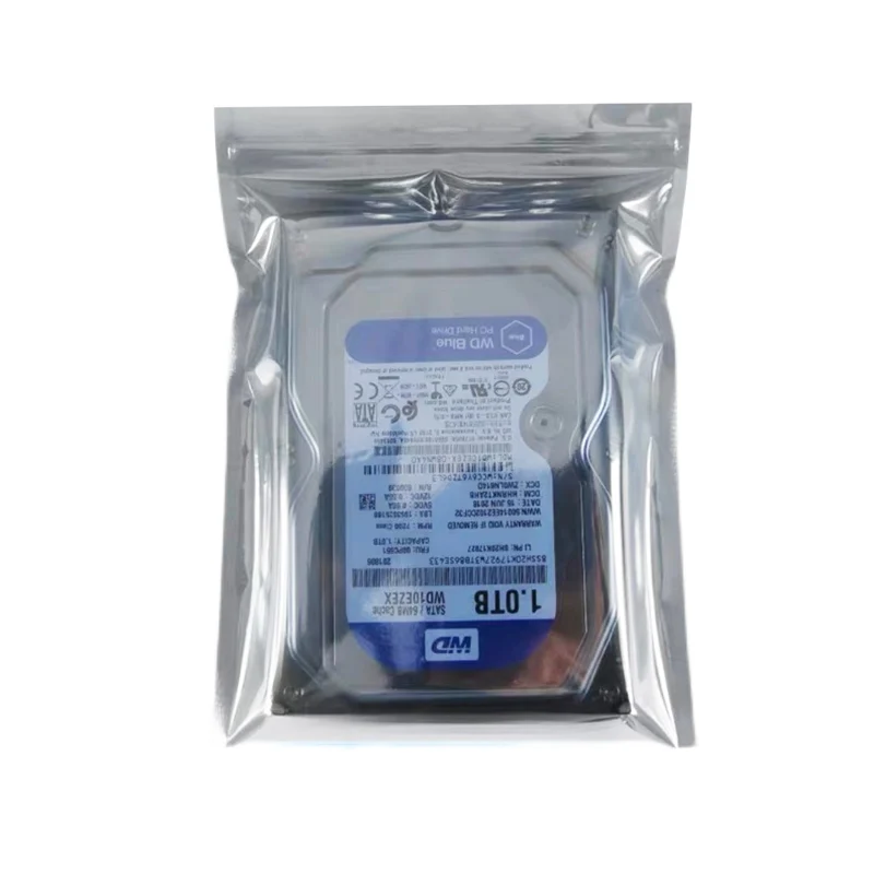 100Pcs Reclosable Zip Lock ESD Antistatic Shielding Hard Drives Bag  Anti-static Packaging Bags for Accessories Motherboards