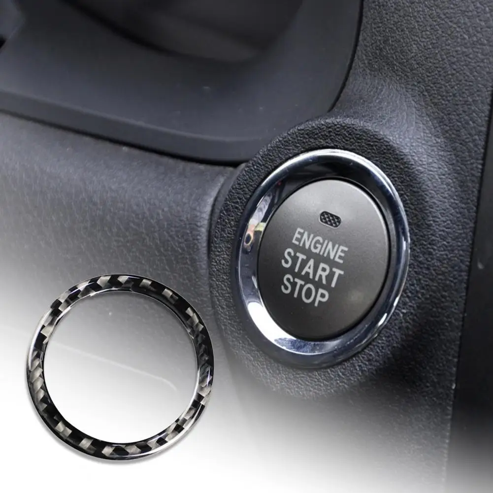 Carbon Fiber Engine Start Stop Button Sticker Trim Cover for IS250 300 350C 2006 2012 Car Accessories