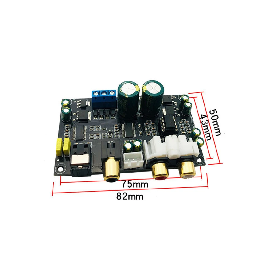 Коаксиальный + оптический волоконный ЦАП Плата аудио декодера CS8416 CS4398 чип 24 бит 192 кГц звуковая карта модуль декодирования ЦАП Декодер плата