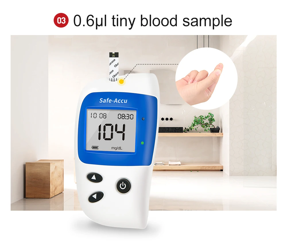 Sinocare Safe Accu2 50/100 kit Diabetes Glucometer GLM /Blood Sugar Meter Diabetes Tester with Test Strips Lancets