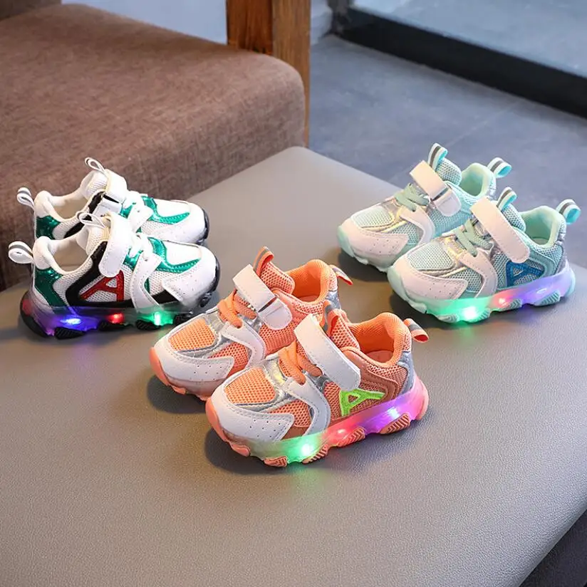 Size 21-30 Children's Led Shoes Boys Girls Lighted Sneakers Glowing Shoes for Kid Sneakers Boys Baby Sneakers with Luminous So