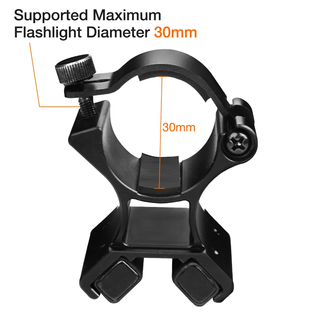 Securitylng Flashlight Magnetic Mounting Bracket with Dual Magnets for 27-30mm Flashlight Dim Range Assembly Tactical Flashlight