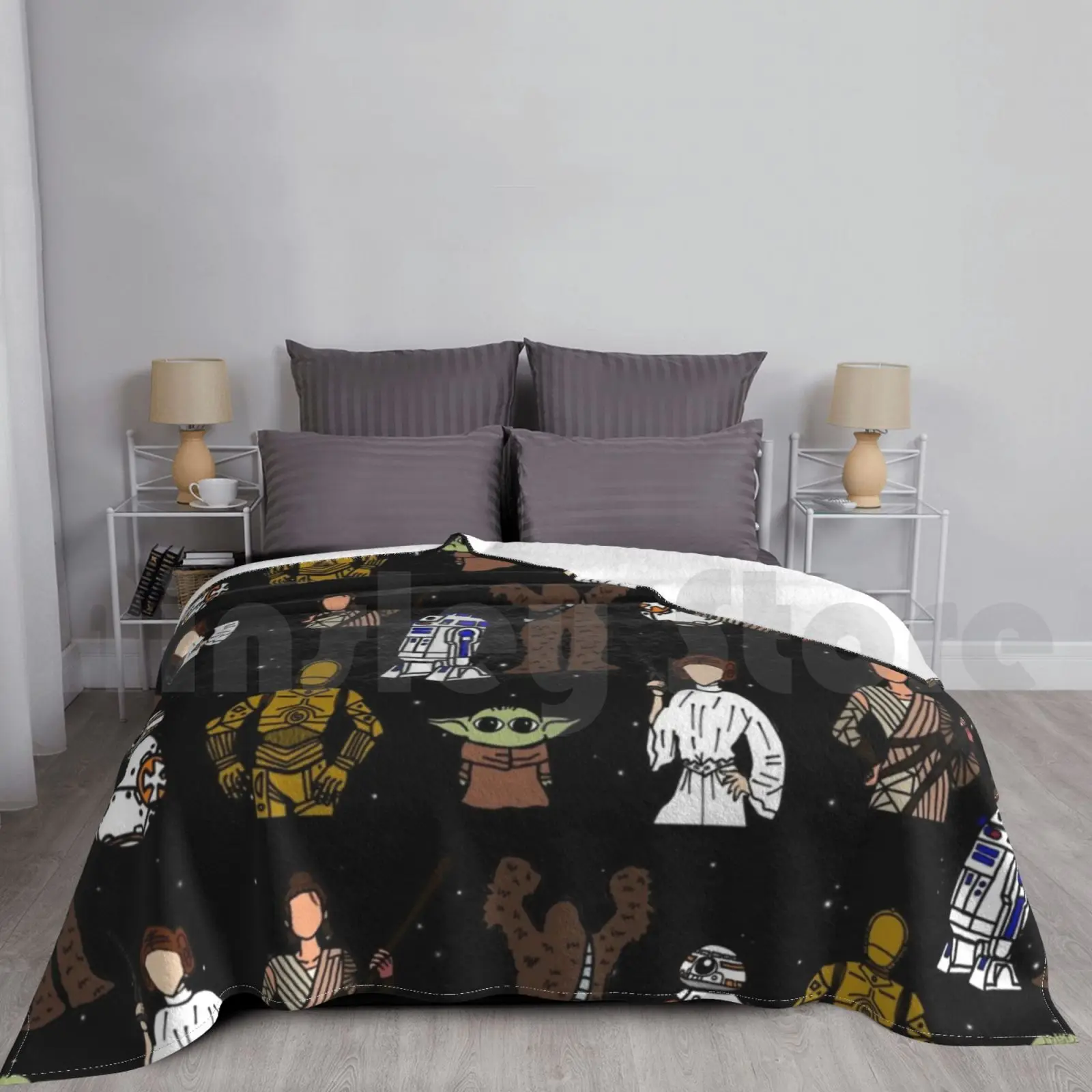 Outer Space Friends Blanket Fashion Custom Castle Princess Once Upon A Time Happily Ever After Magic