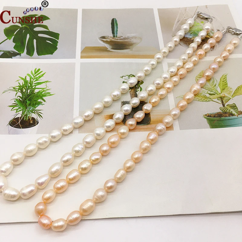 Natural Freshwater Pearl Beaded High Quality Rice Shape Punch Loose Beads for Make Jewelry DIY Bracelet Necklace Accessories