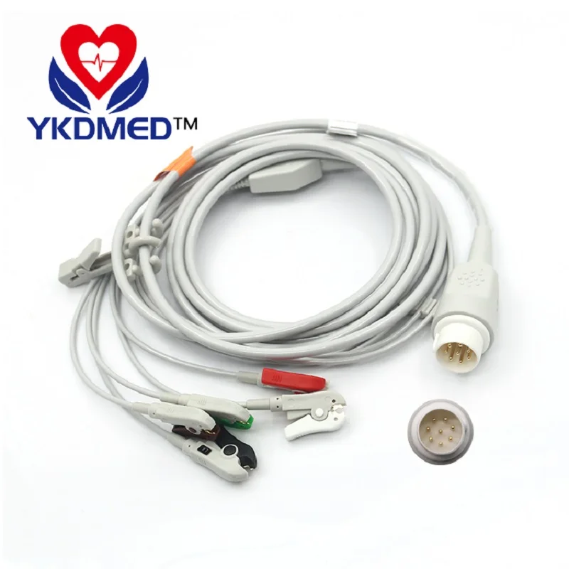 

Compatiblr with patient monito 8pin one-piece patient cable with 5 leads ,ecg medical accessories ,Free shipping!