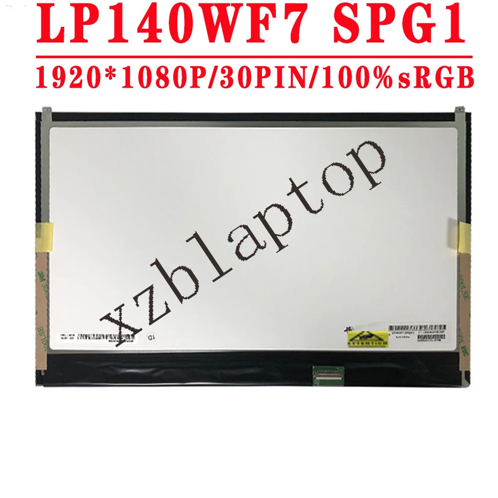 

14.0"1920X1080 IPS 30Pins 100% sRGB 300 cd/m² LCD Screen LP140WF7-SPG1 LP140WF7 SP G1 For LG Gram 14Z980 14Z990 laptop Screen