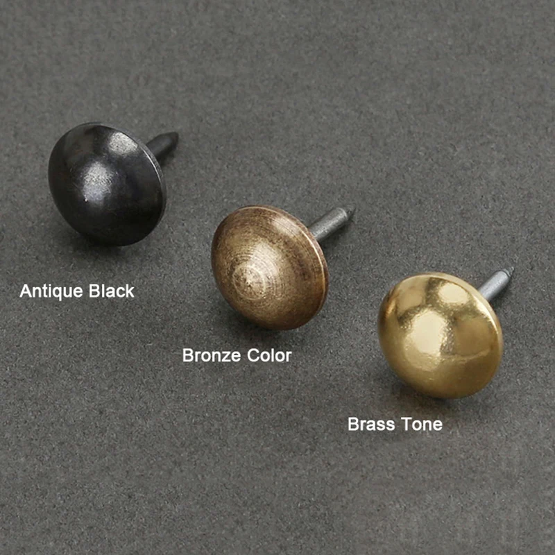 Retro Vintage 1000PCS Solid Brass Decorative Upholstery Tacks Nails Screws Doornail Tack Stud Hardware 6/8/10/12/14/16/18mm