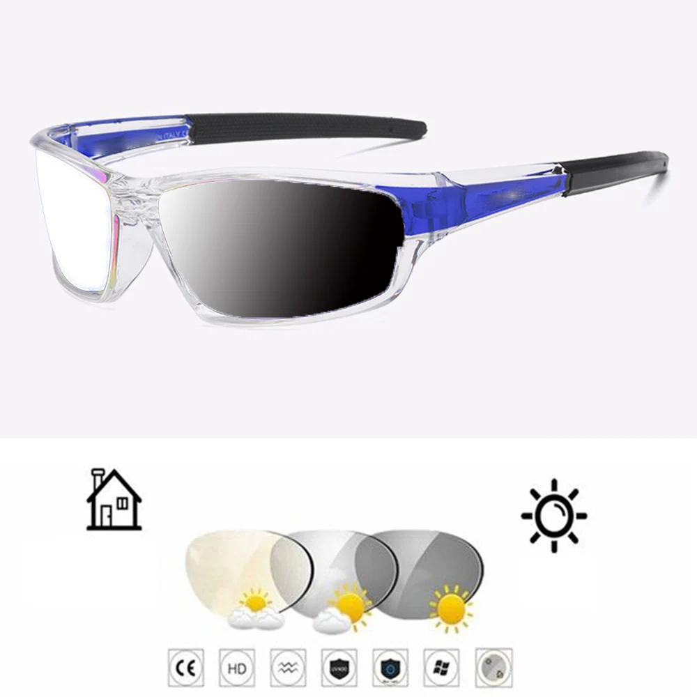 Stick Face Transparent Frame Photochromic Grey Reading Glasses +0.75 +1 +1.25 +1.5 +1.75 +2 +2.25 +2.5 +2.75 To +4