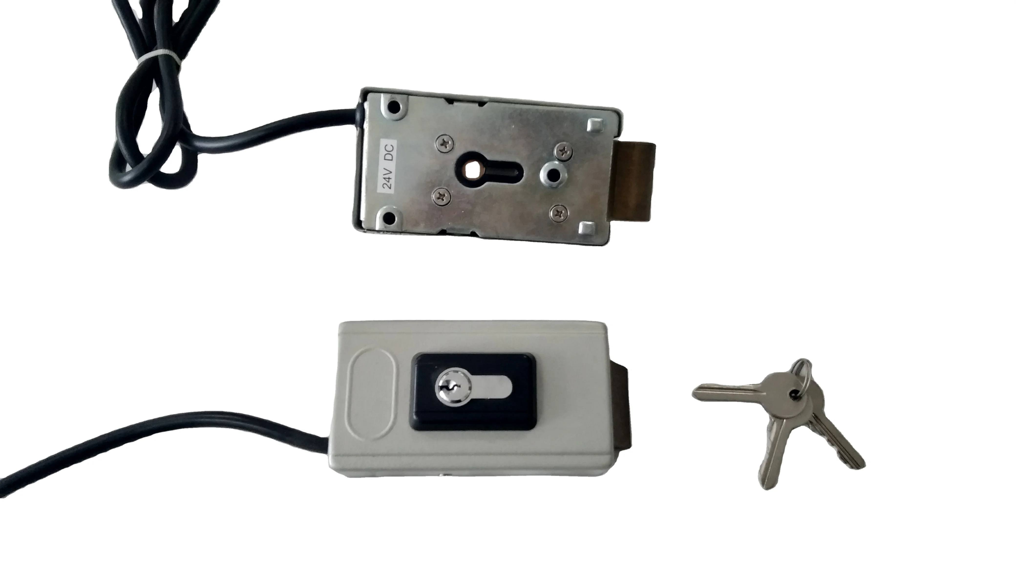 Abridor de puerta corredera oscilante automático de seguridad, cerradura electrónica, DC12V DC24V opcional