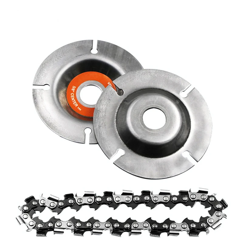 4 Inch 22 Tooth Chain Plate for Angle Grinder Woodworking Tool Chain Saw Blade Cutting Piece Wood Slotted Saw Blade