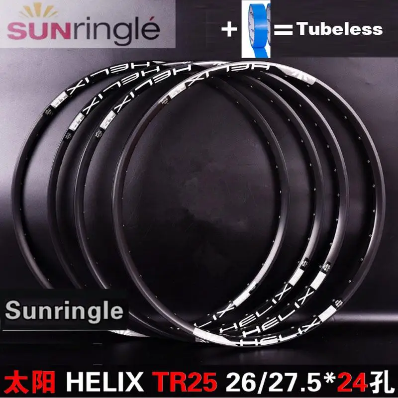 Sunringle-MTB Bicycle Rims, Mountain Bike Circle, Tubeless Ready, XC TRAIL AM, TR25, TR27, 26 