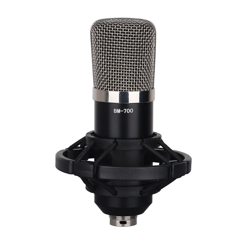 BM-700 Professional Condenser Microphone Kit:Microphone For Computer+Shock Mount+Cable As BM 700 Microphone BM700