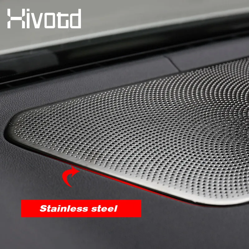 Hivotd Dashboard Speaker Cover Interior Car Accessories Audio Sticker Trim Protection Parts For BMW 318i 320d 330d G20 2023