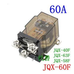 Jqx - 60f / 1z Will Electric Current 60A High-power Relay 12v Ljqx 24 V - - - - 40f 58f 63f One open and one closed 60A
