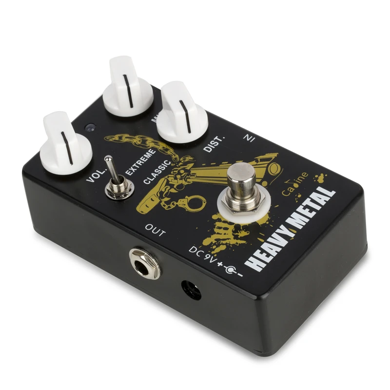 Caline-CP-77 Bounty Hunter Pedal Efeito Guitarra, Heavy Metal, High Gain Distortion, True Bypass, Acessórios de Guitarra