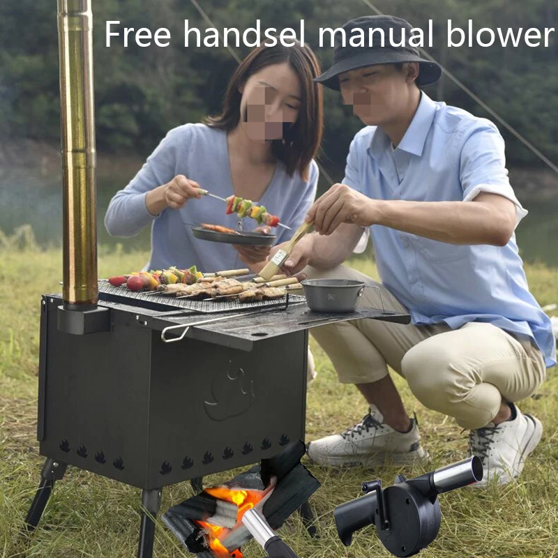 Multi-Purpose Portable Barbecue Outdoor Camping Wood Fireplace Oven For Country House