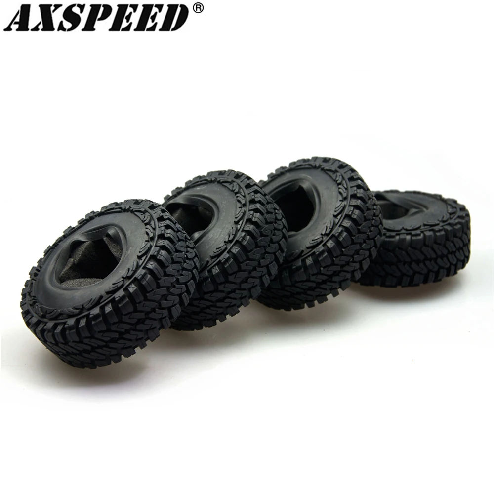 

AXSPEED 1.9inch 114mm Rubber Tyres for 1/10 RC Rock Crawler Axial SCX10 CC01 D90 D110 RC Car Wheel Tires