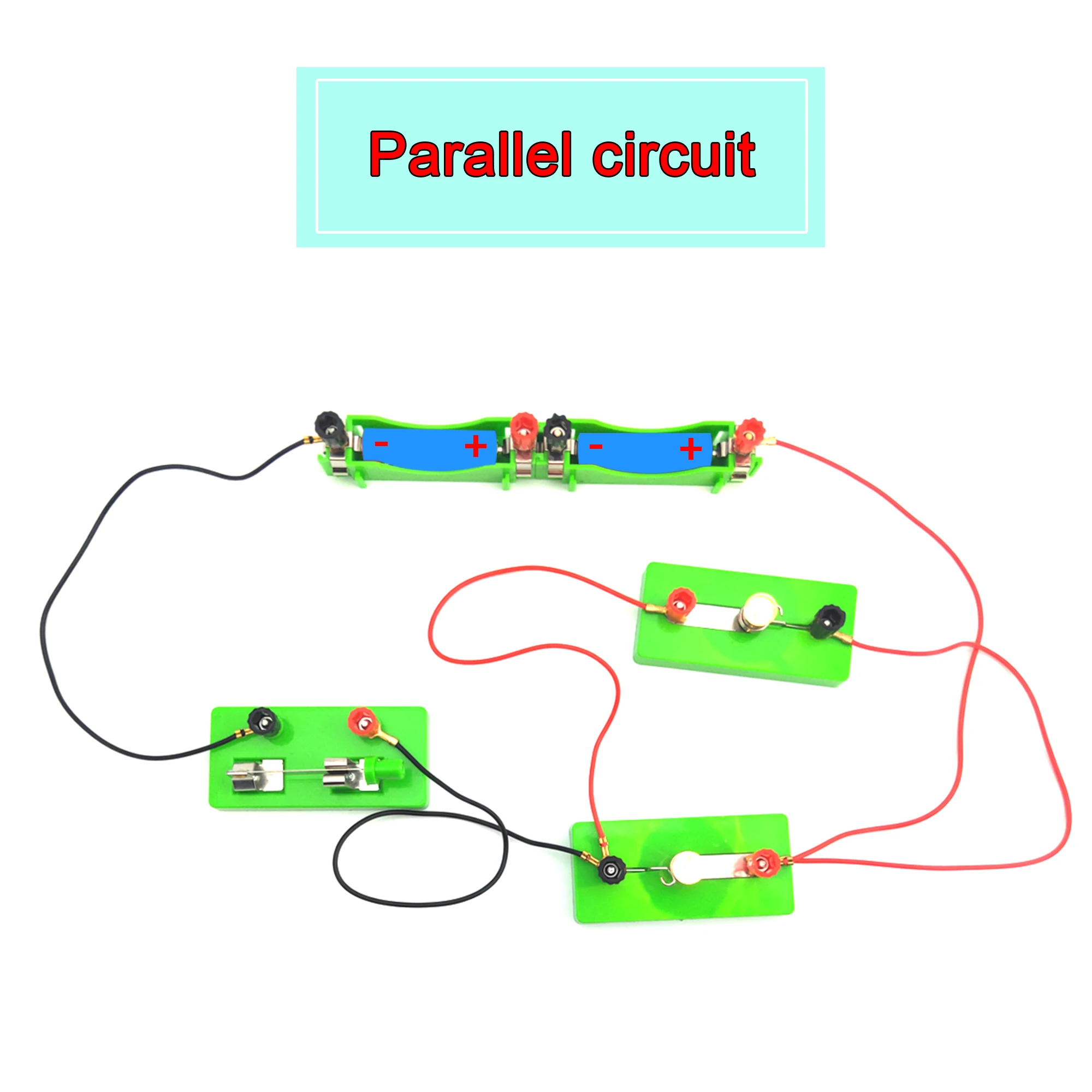 Laboratorio de Física escolar educativa para estudiantes, serie eléctrica, circuito paralelo, Bombilla, ciencia, electricidad, experimento de