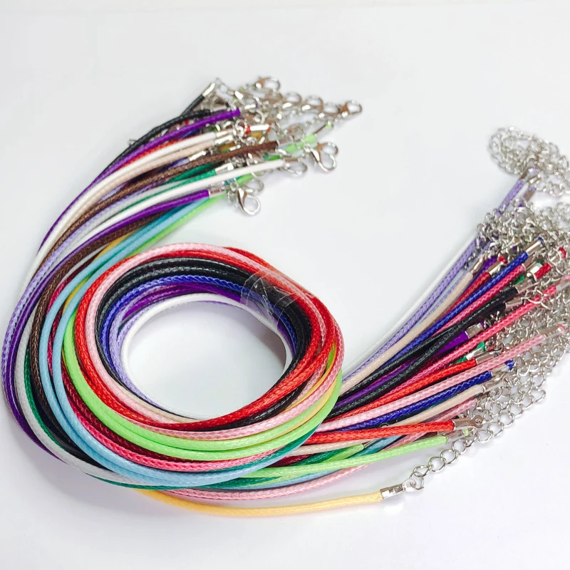 Zeroup pingente de cordão de couro, artesanal, ajustável, preto, com fecho de lagosta, colar com joias, busca 20 designs