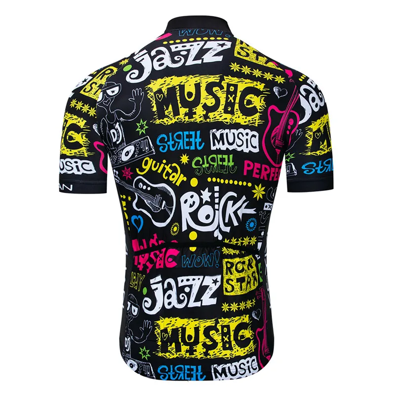 Weimostar Rock Jazz Cycling Jersey Men Summer MTB Bike Jersey Tops Maillot Cilcismo Quick Dry Bicycle Shirt Pro Cycling Clothing