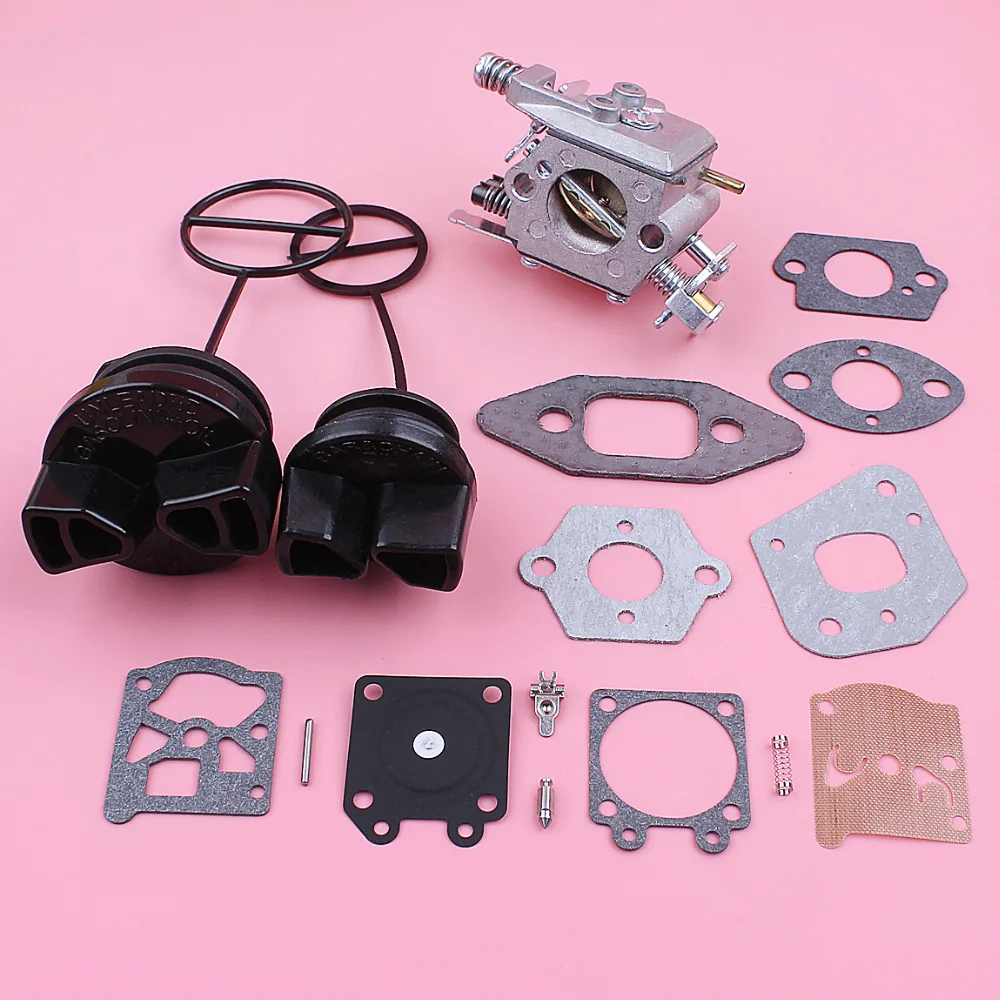 Imagem -05 - Carburador Carb Gasket Repair Kit para Partner 350 351 370 Tampa do Tanque de Óleo Combustível Chainsaw Reposição Ferramenta Parte