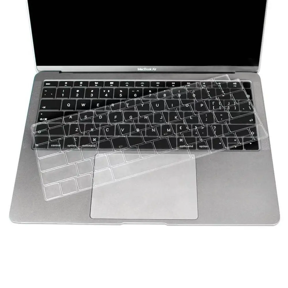 US /EU Type Russian spanish french Keyboard Cover Skin Transparent Protector For Macbook New Air 13 2020 A2179 A2337 Touch ID